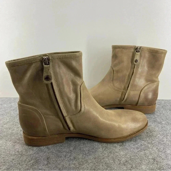 GEOX Buttery Soft Tan Leather Ankle Boots Women’s Size 38 or Us 7 - Picture 4 of 13